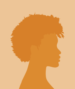 orange silhouette of boy