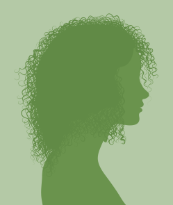 green silhouette of girl