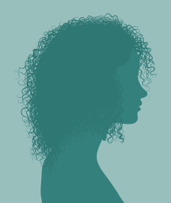 teal silhouette of girl