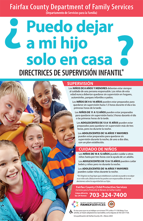 Child Supervision Guidelines (Spanish)