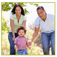 family of three people