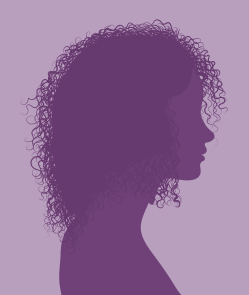 purple silhouette of girl
