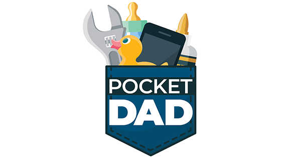Pocket Dad video graphic logo
