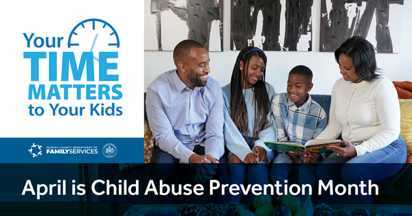 April is Child Abuse Prevention Month - Family Reading