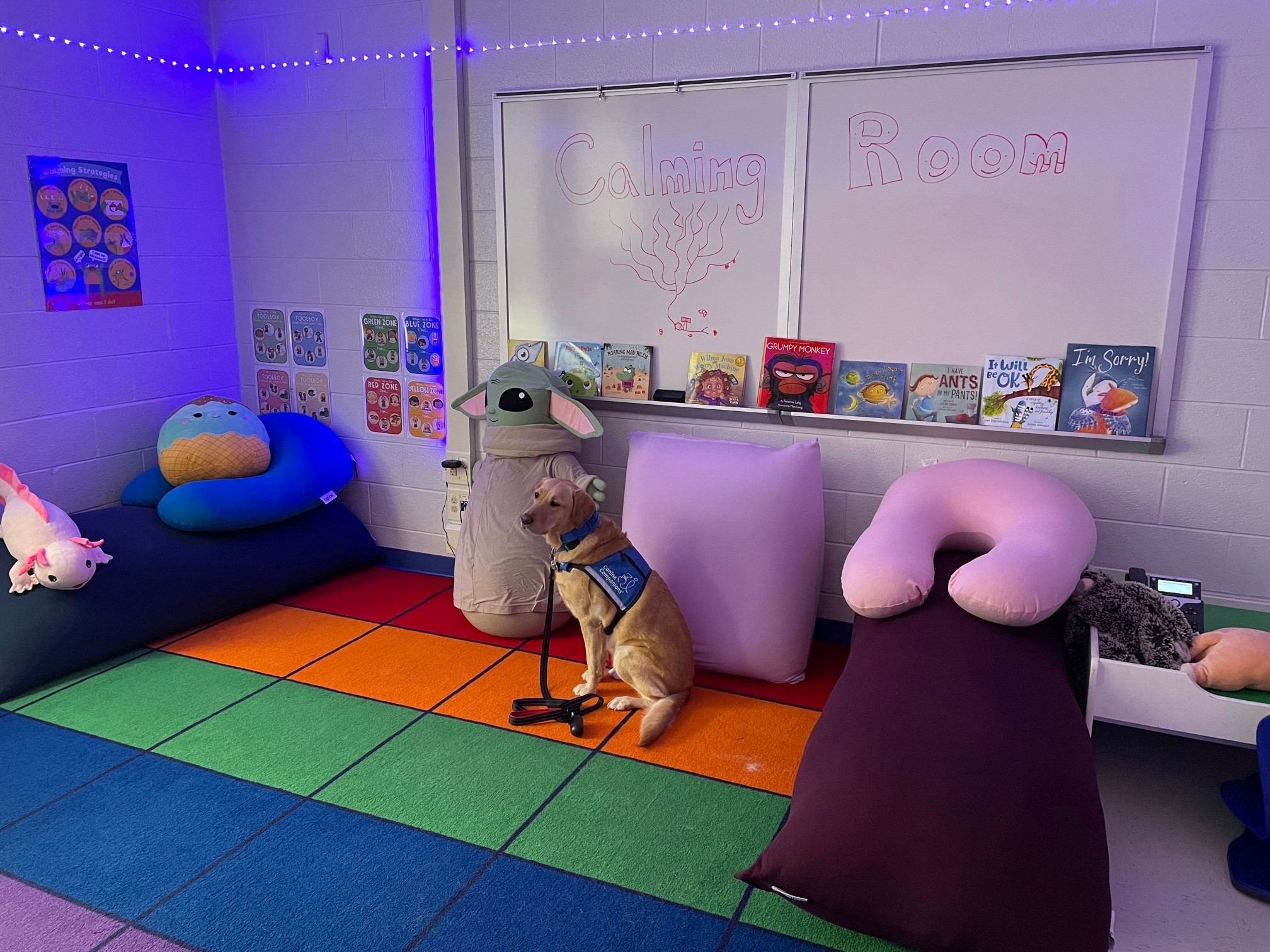 Rylynn sitting in classroom