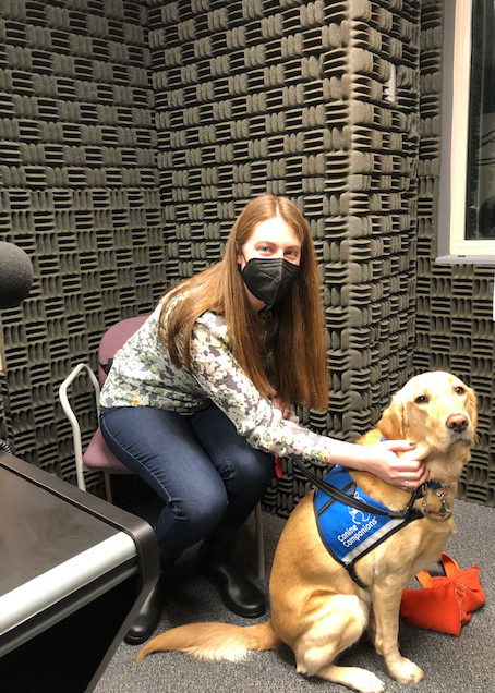 Sam Carrico and Rylynn in recording studio