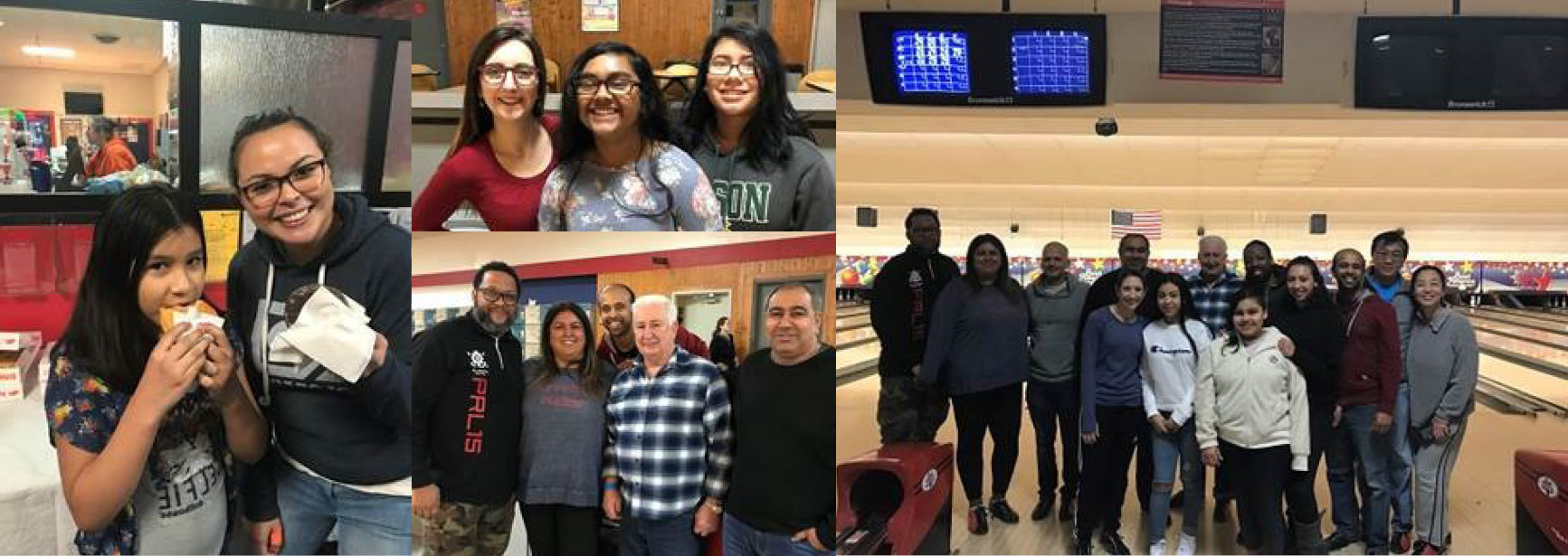 BeFriend-A-Child bowling activity collage of group photos