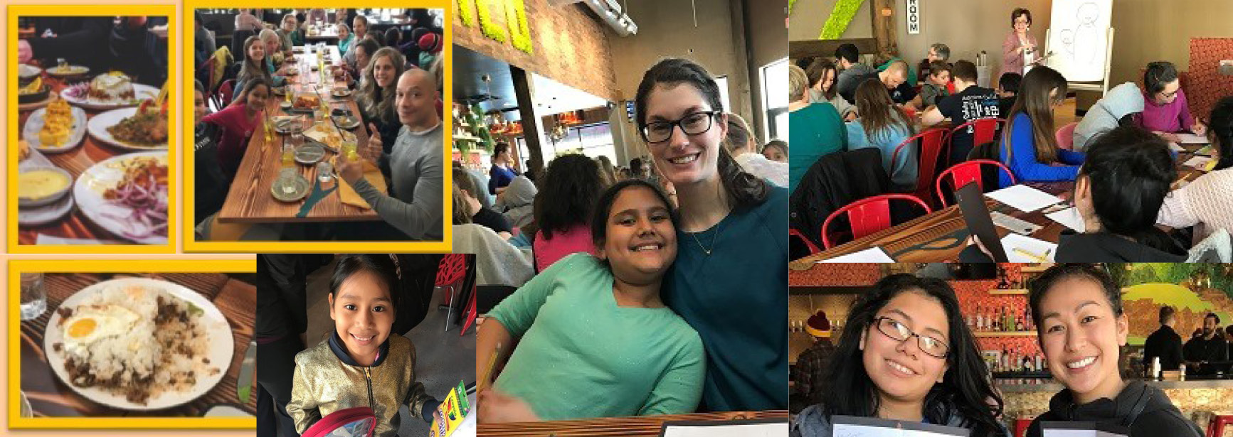 BeFriend-A-Child yoga activity collage of group photos
