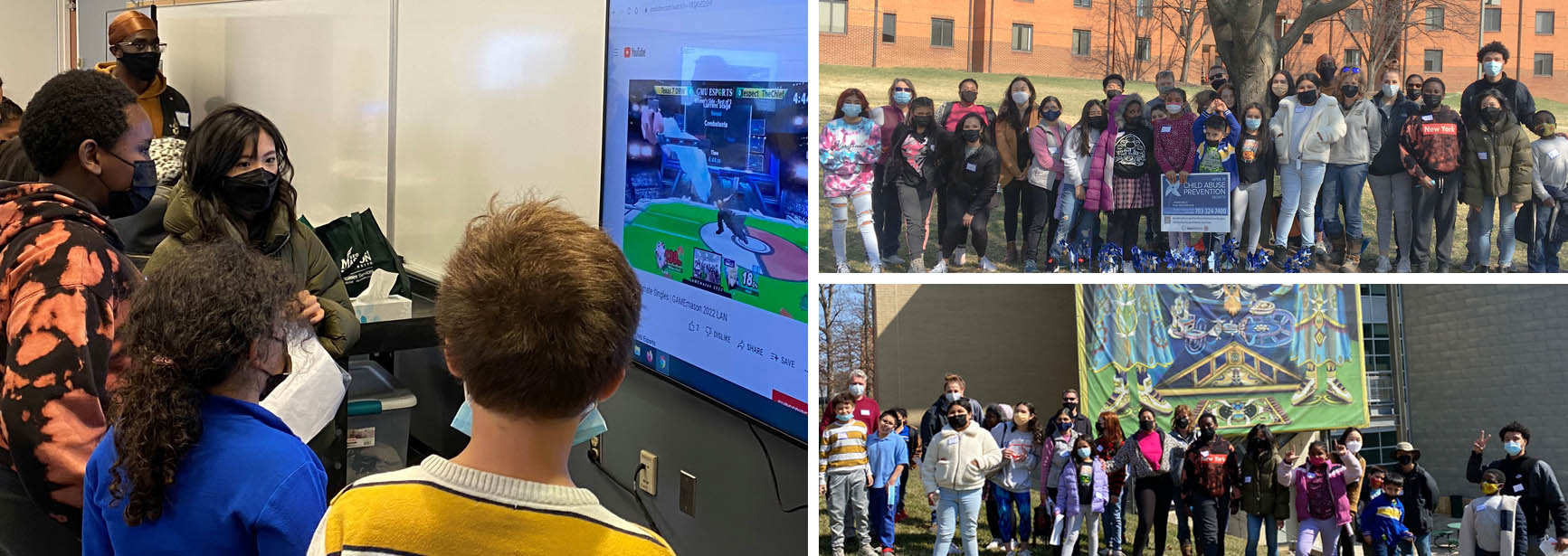BeFriend-A-Child gmu tour activity collage of group photos
