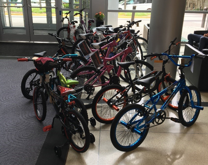 MITRE McLean donation of bicycles