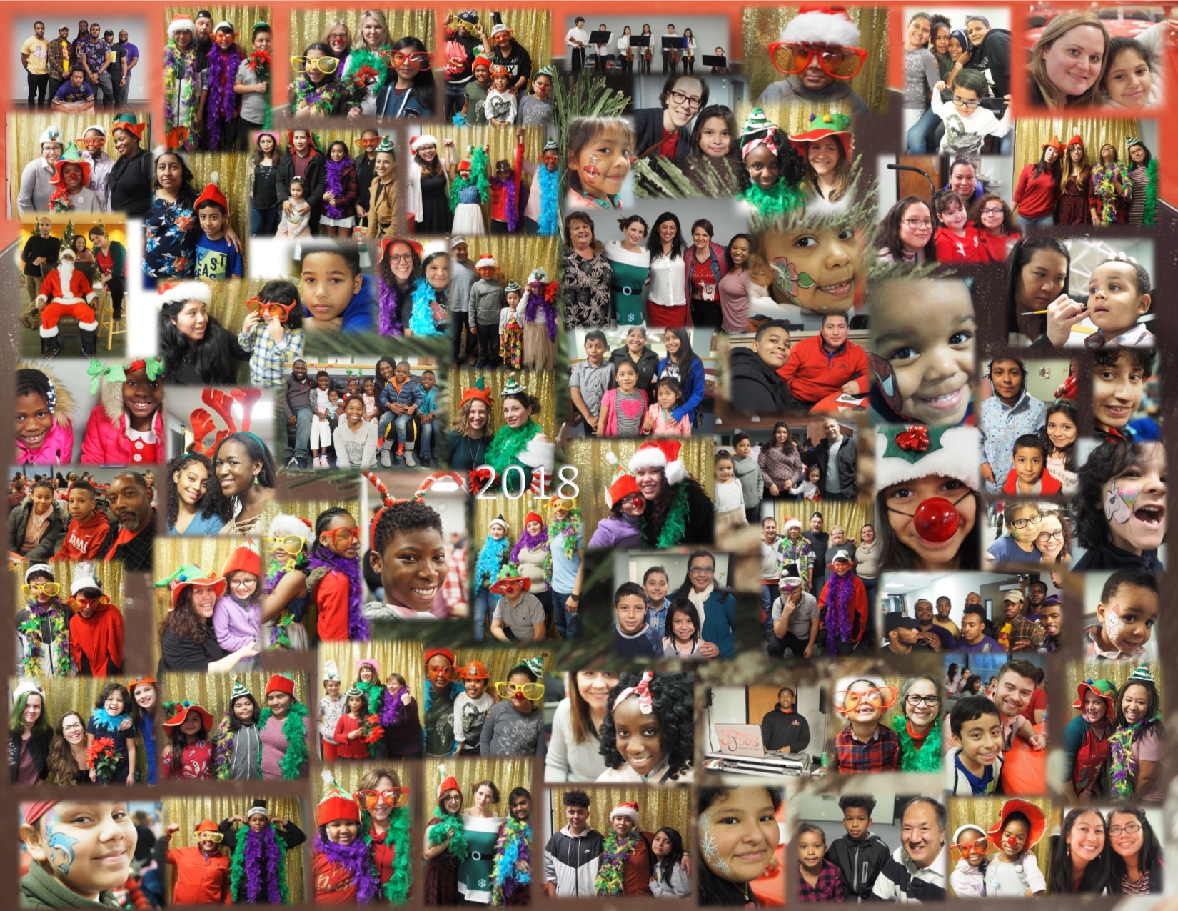 holiday party photo collage