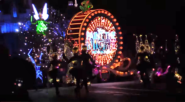 Disneyland Parade Paint the Night light display