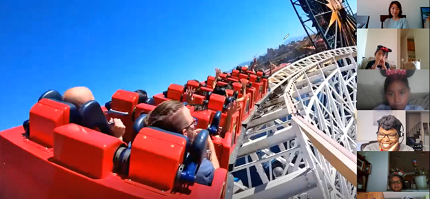 Disneyland roller coaster ride