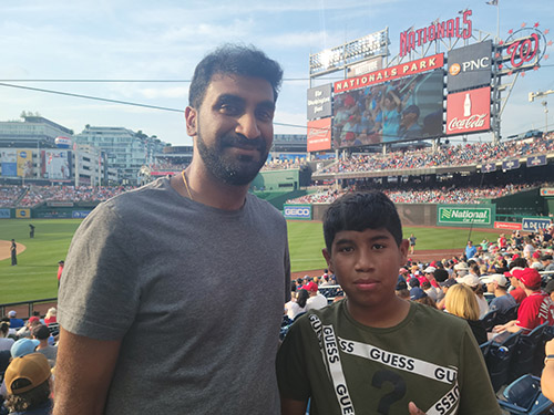 BAC mentor and mentee at baseball field