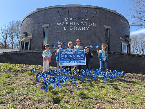 Mary Washington Library Pinwheel garden