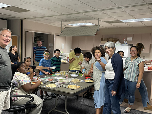 BeFriend-A-Child group cooking