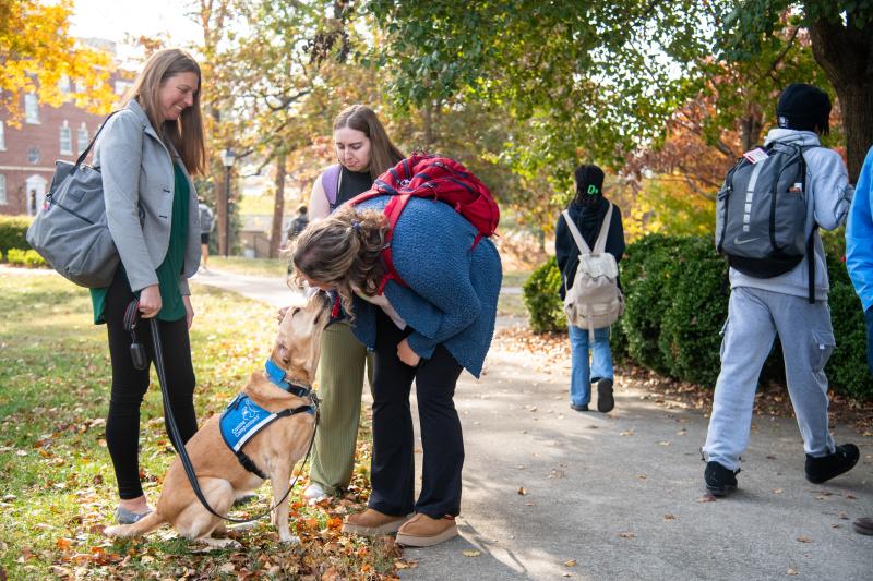 Rylynn and Sam with college students