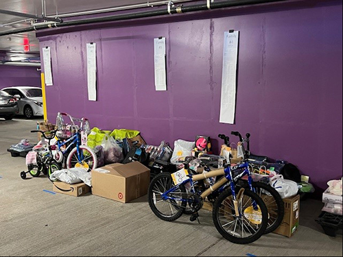 Adopt-A-Family gift donations from Leidos