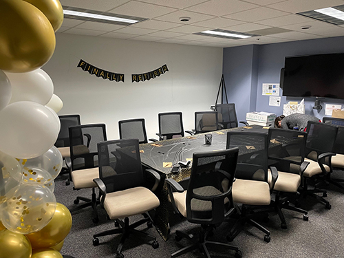 decorated conference room