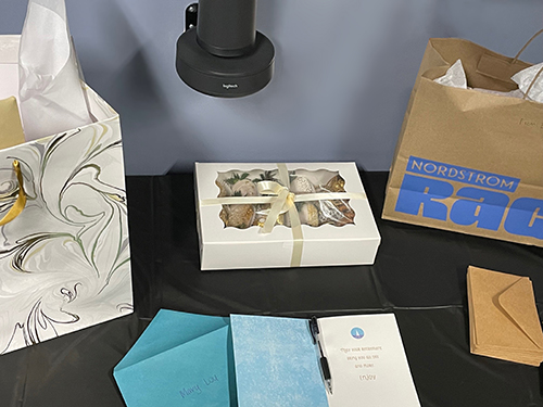 gifts on table