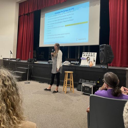 Sam speaking to FCPS group