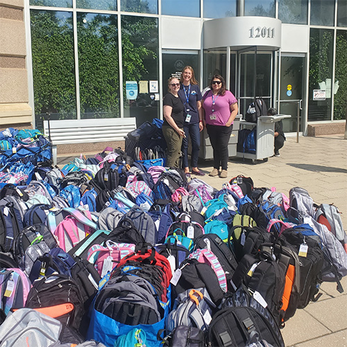 VPS staff with backpacks