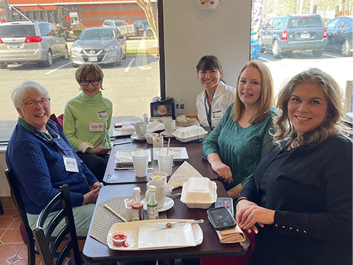 Body Safety volunteers enjoying an impromptu lunch