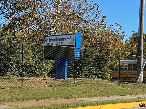 Ft. Belvoir Upper Elementary School sign