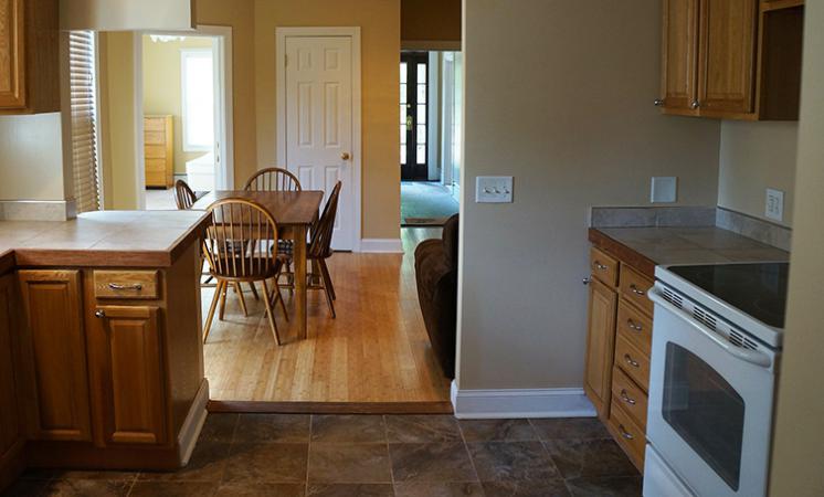 inside house dining living room kitchen bedroom