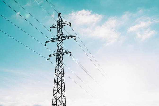 tower and cable lines