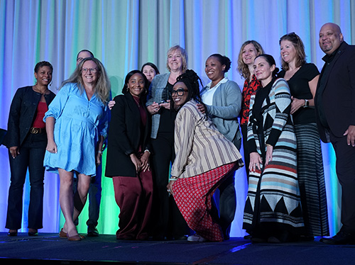 CYF Staff accepting 2025 NSDTA Quality Training Program Award