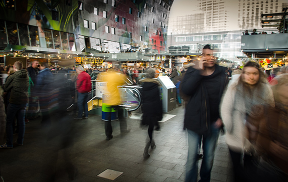 people walking at shopping area