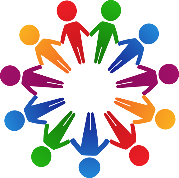 people holding hands graphic