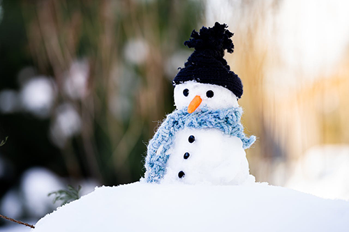 snowman in snow