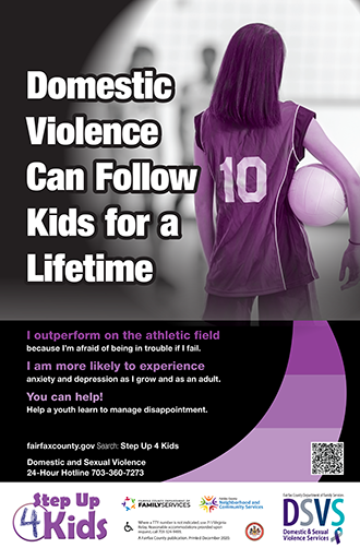 Step Up 4 Kids campaign poster graphic youth playing volleyball