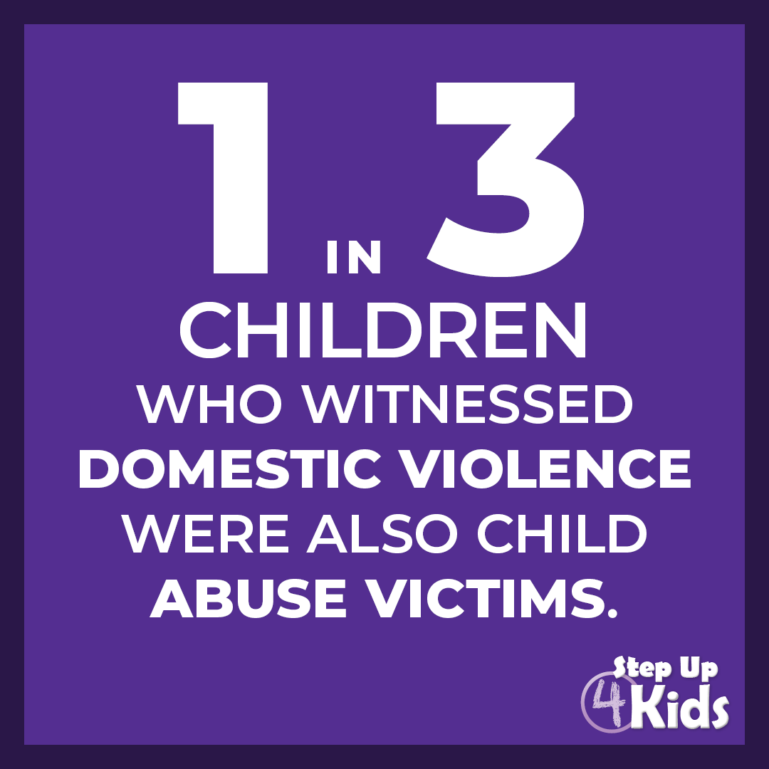 1 in 3 children who witnessed domestic violence were also child abuse victims graphic