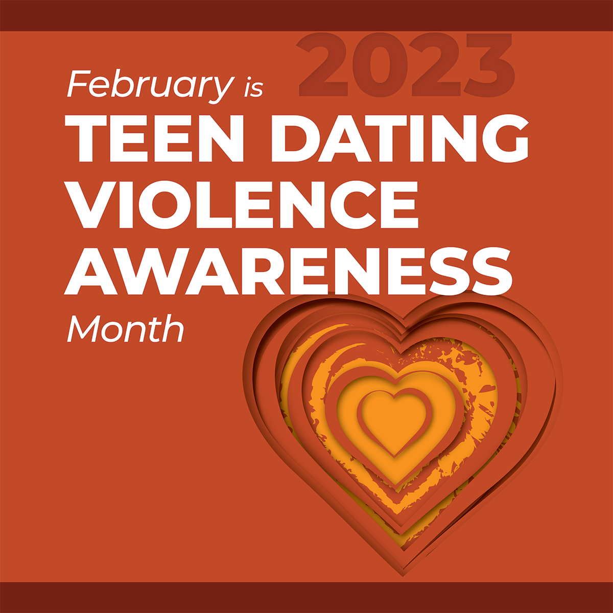 February is Teen Dating Violence Awareness Month - Instagram Graphic