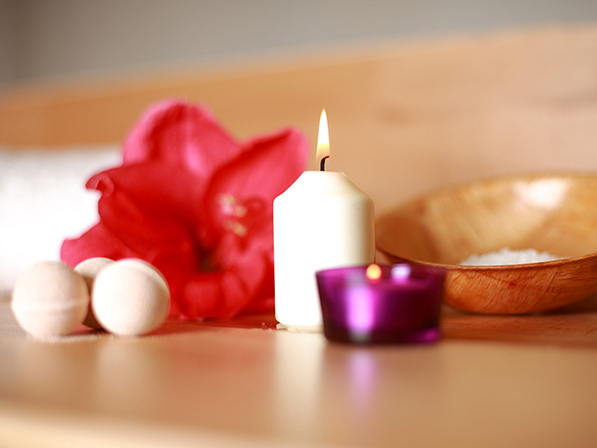 candles, bath soaps, flower