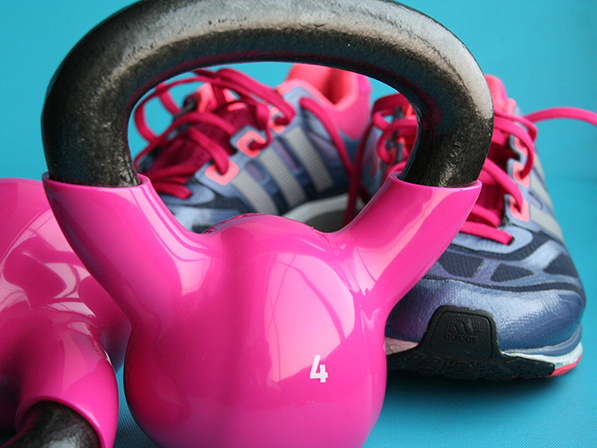 exercise hand weights and shoes