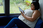 photo of woman writing