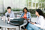 college students sitting at table