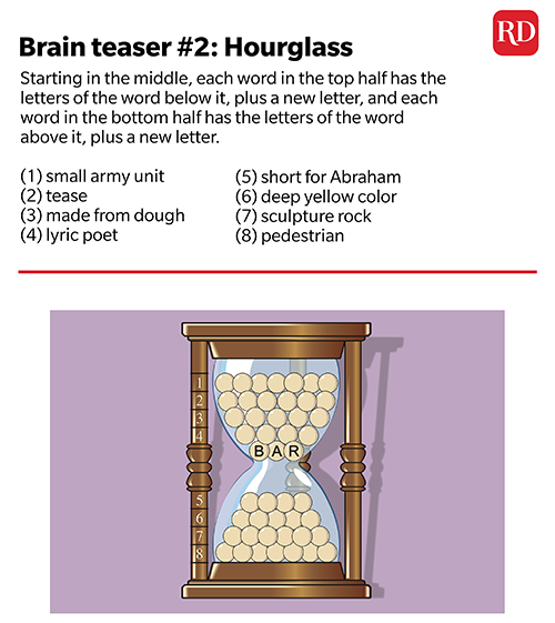 hour glass brain teaser