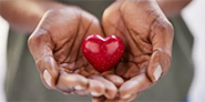 Hands holding a heart