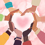 Womans hands in the shape of a heart clipart