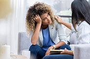 woman talking to doctor