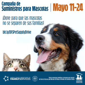 Pet Supply Drive 2025-Social Media Image 1 (Spanish)