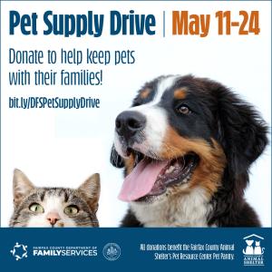 Pet Supply Drive: May 11-24
