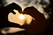 hands in the shape of a heart