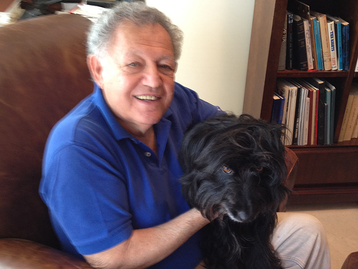 Philip Hirschkop holding dog