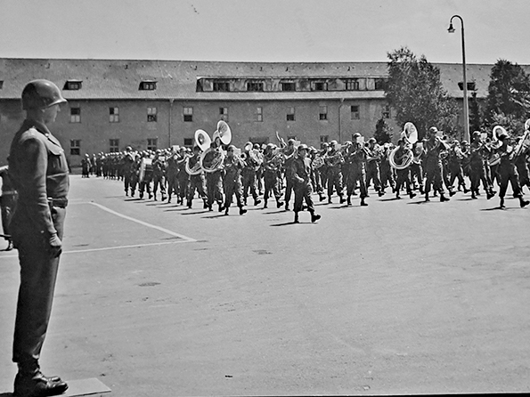 General Patton watching third Army Band march